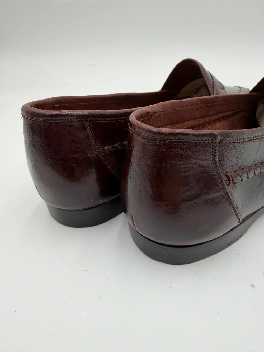 NUNN BUSH sz8 GENUINE LIZARD Penny Loafers Moc Toe BEAUTIFUL NEW